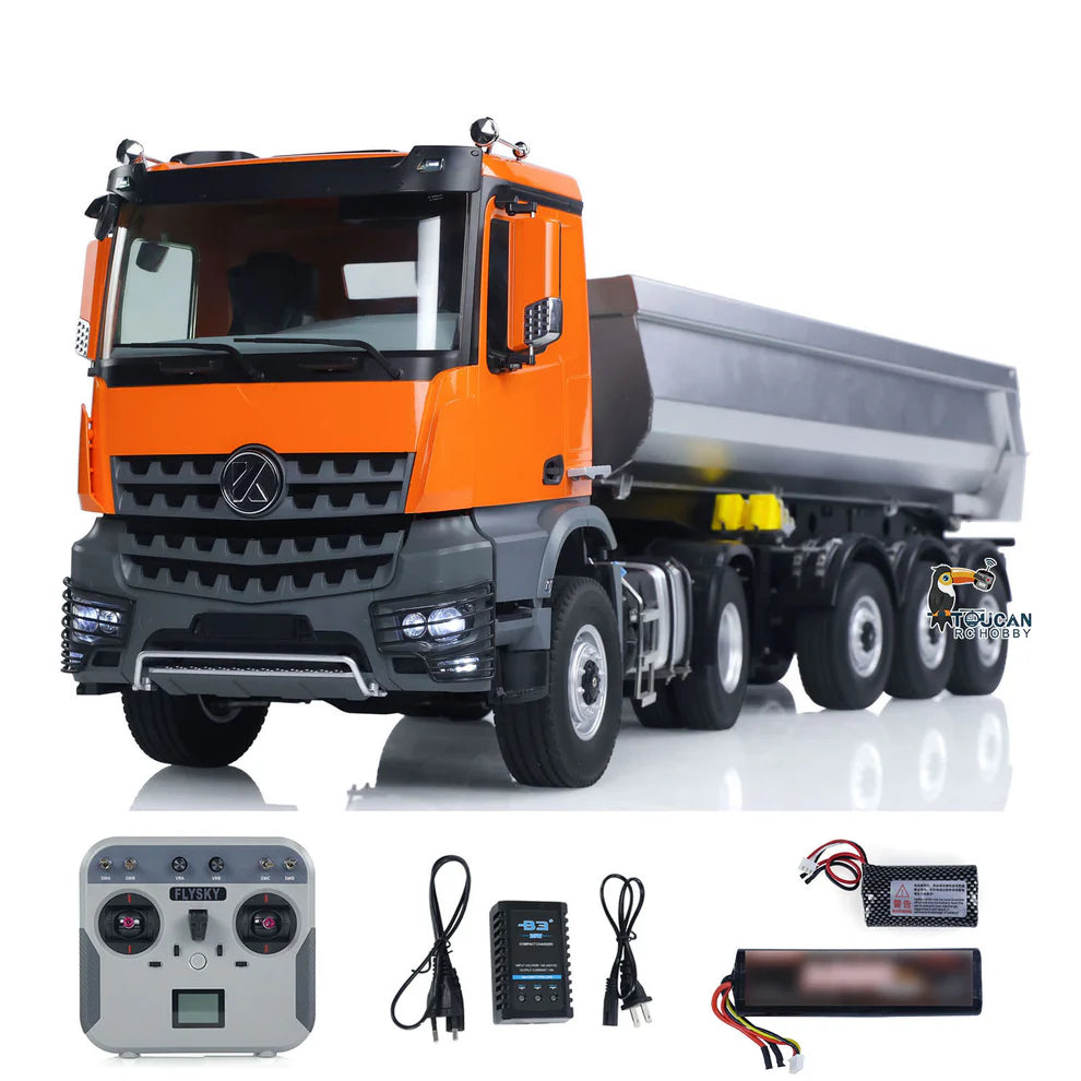 USEDKabolite 1/14 4X4 RC Tractor Truck 3Axles Electric Lifting Dump Trialer RTR Car