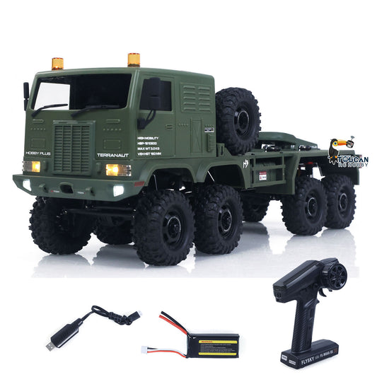 USED 1/18 Remote Control Military Truck 8X8 All Wheel Steering Electric RC Off Road Vehicle Model 2Speed Gearbox RTR Metal Chassis