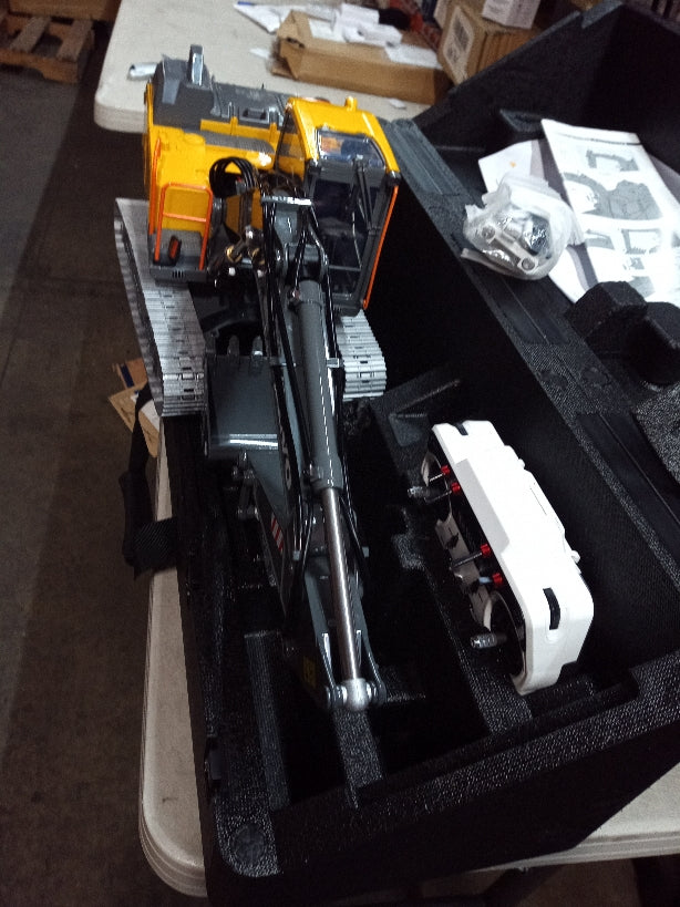 US Stock Second Hand 1:14 Scale RC Excavator Double E E010 EC160E Full Alloy Metal Electric Engineering Vehicle Toys