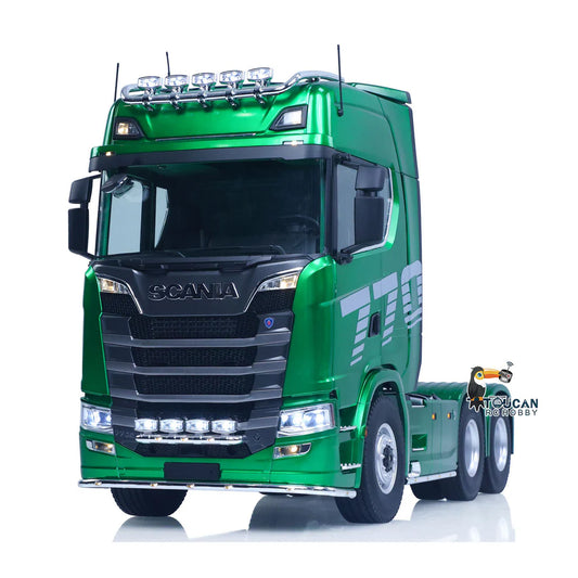 USED 1/14 KABOLITE RC Tractor Truck SC 770S 100 6X6 2Speed Romote Control Vehicle Axle Locks Metal Chassis Rail Openable Door RTR