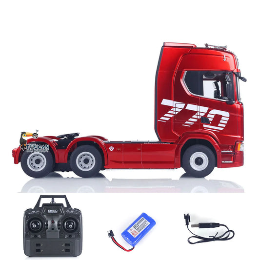 USED 770S Plastic 1/18 RC Tractor Truck Toys Finished Model RTR 7.4V Battery Radio 19CH Light Sound Effects Remote Control Lorry Car