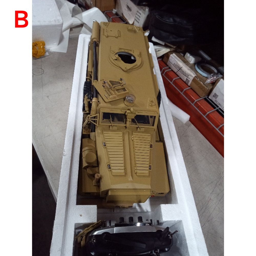 US Stock 1/12 6*6 6x6 MRAP RC Vehicle 16CH Radio Explosion Proof Car ESC Motor Painted DIY Hobby Model 647*232*293mm