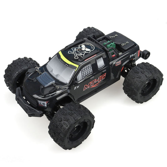 USED 80KM/H ZD Racing 1/16 Radio Controlled Monster Truck MT-16 High Speed 4*4 RC Off Road Car RTR Wheelie Bar Metal CVD Chassis